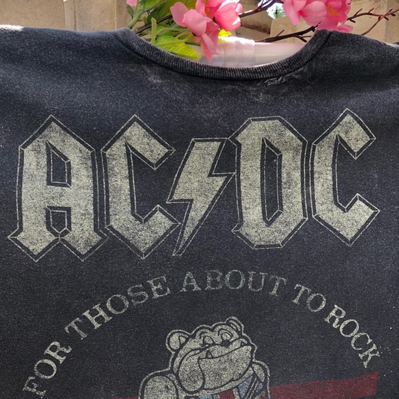 AC/DC | Tops | Acdc British Tour 982 We Salute You Distressed | Poshmark